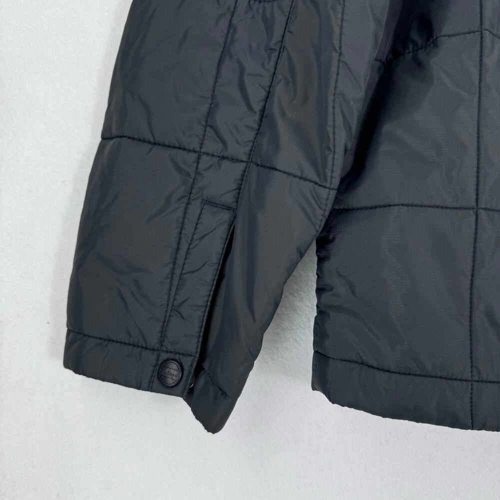 L.L.Bean Black Nylon Insulated Quilted Jacket Full Zip Ribbed Collar Mens Medium - Picture 4 of 7